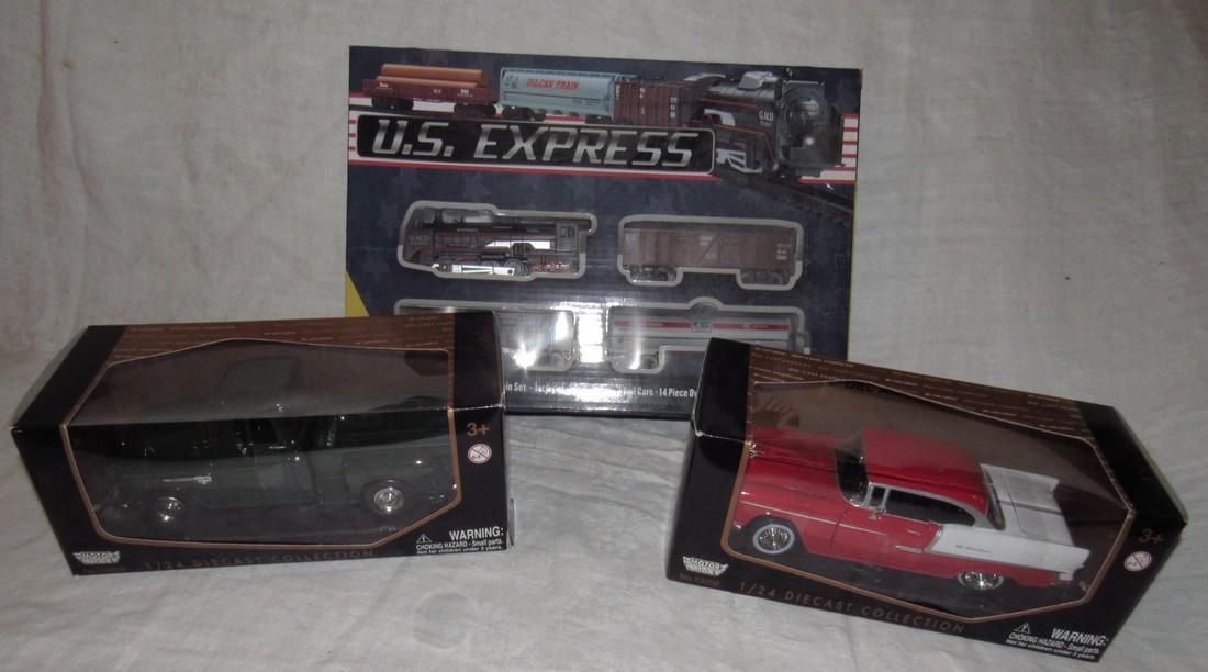 US Express Battery Operated Train & Die Cast Toys (1 of 4)
