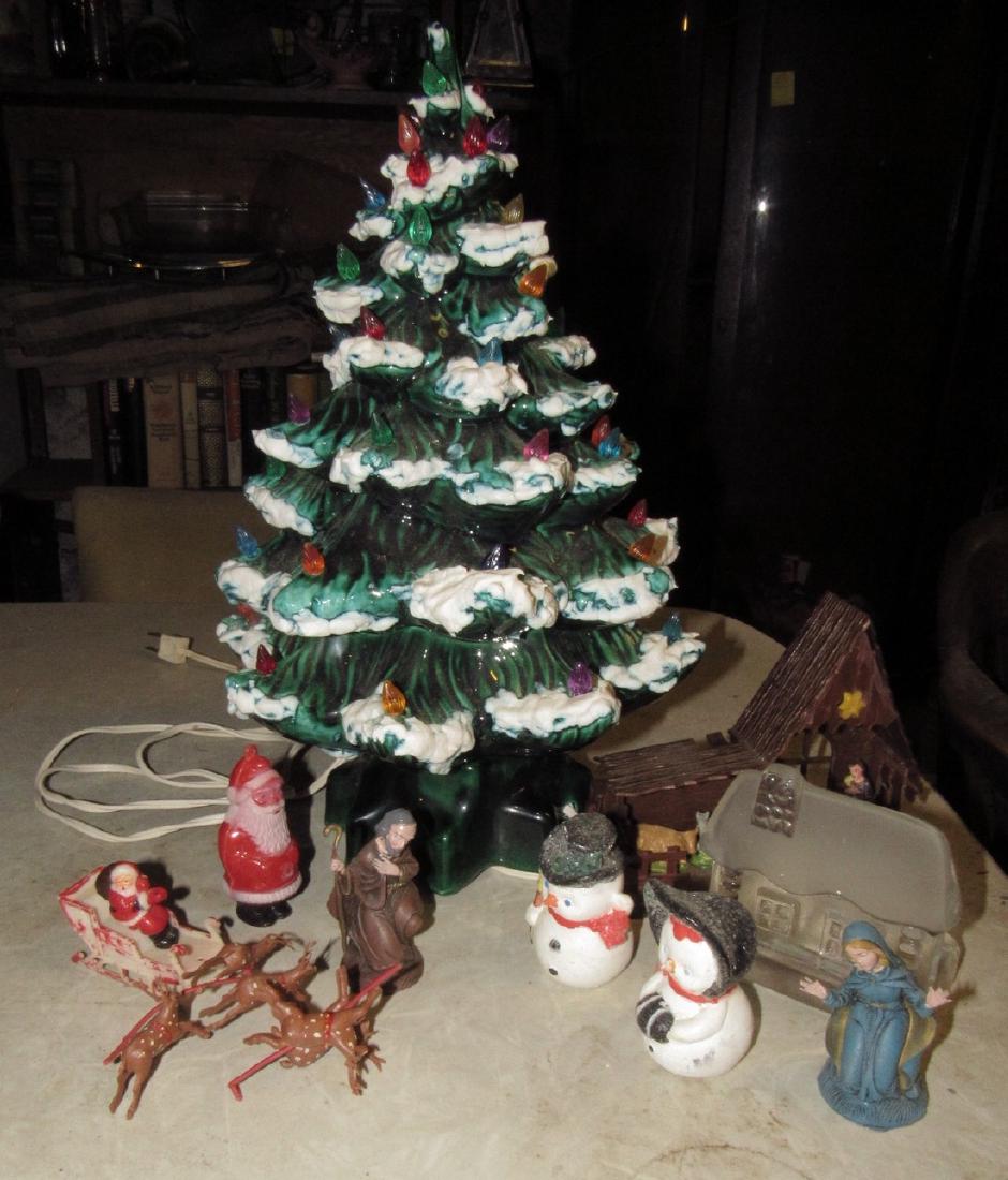16" tall Ceramic Christmas Tree and Decorations (1 of 2)