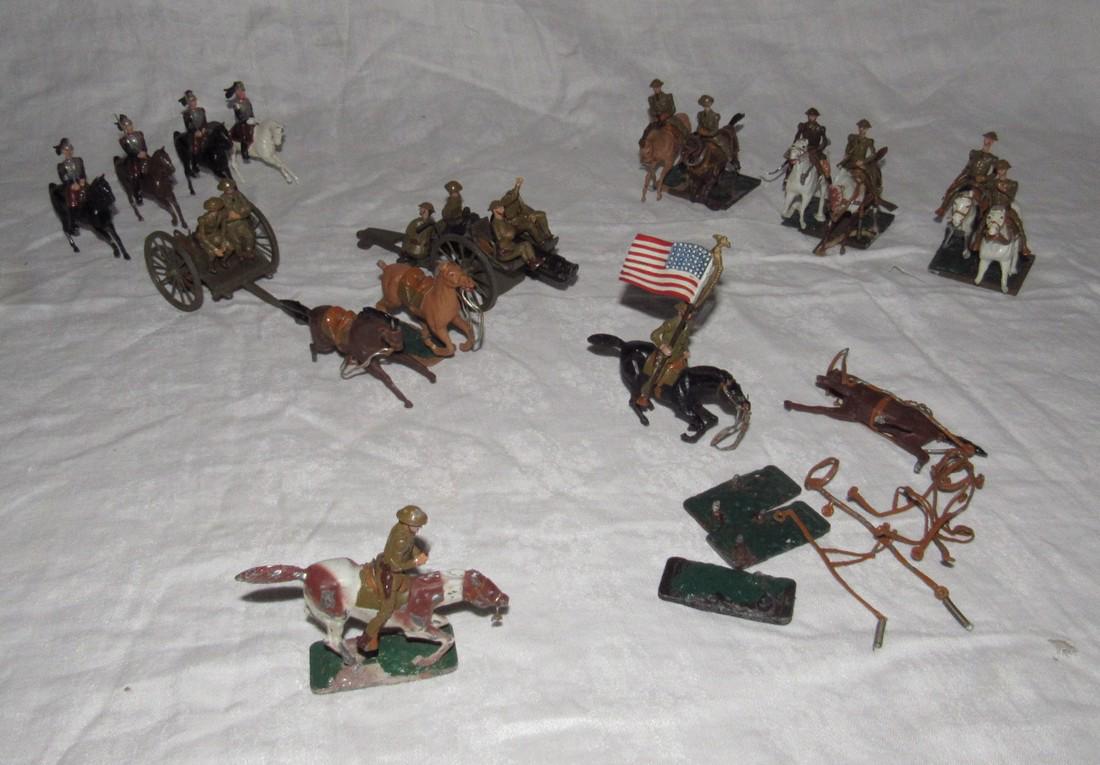 Britain & Warren Lines Lead Soldiers Horses Cannon (1 of 8)