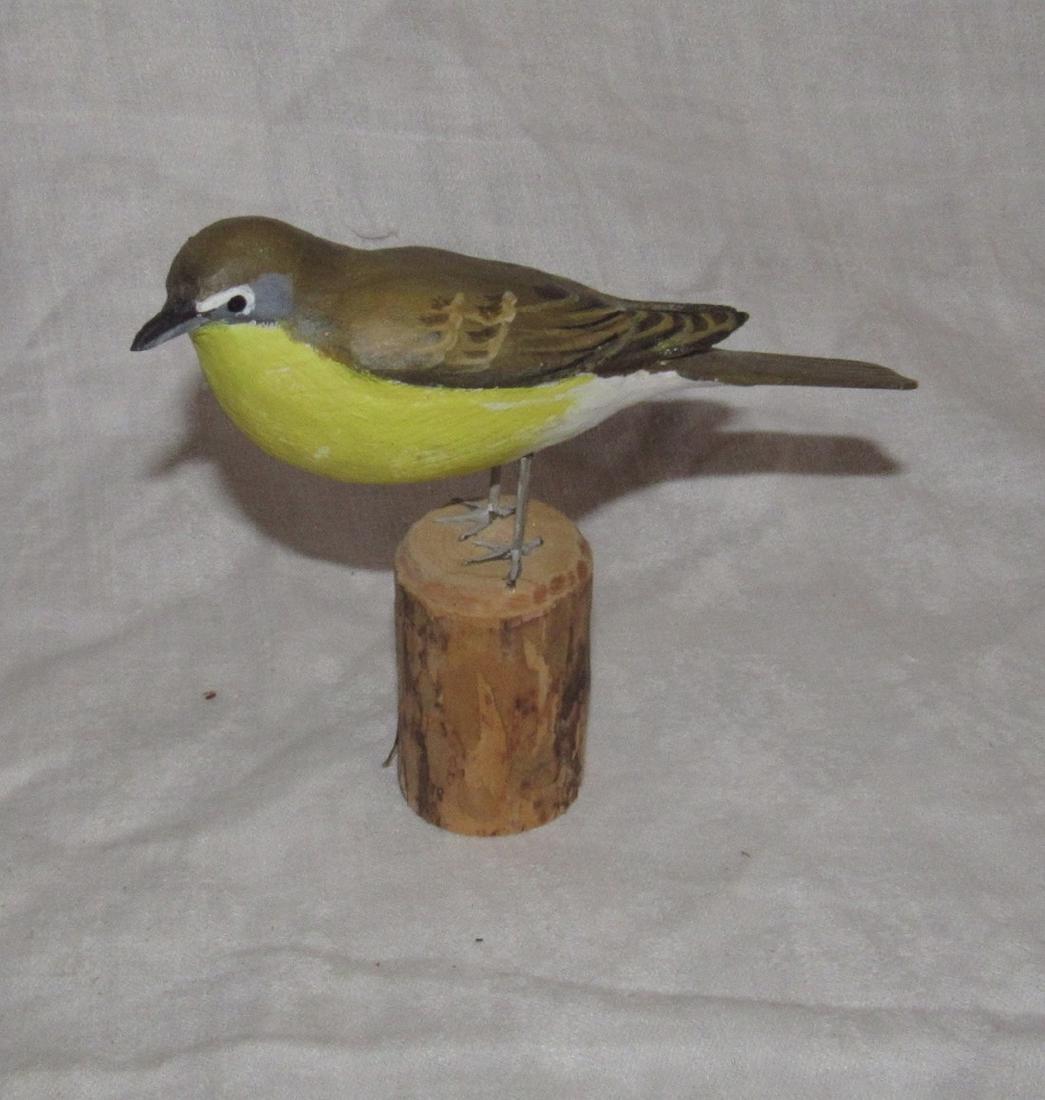 Peter Peltz Yellow Breasted Chat Carved Bird (1 of 3)