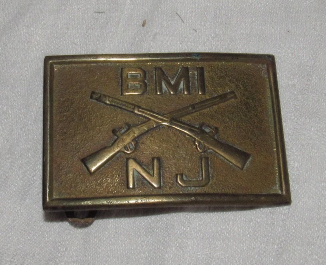 BMI NJ NS Meyer Brass Belt Buckle (1 of 2)