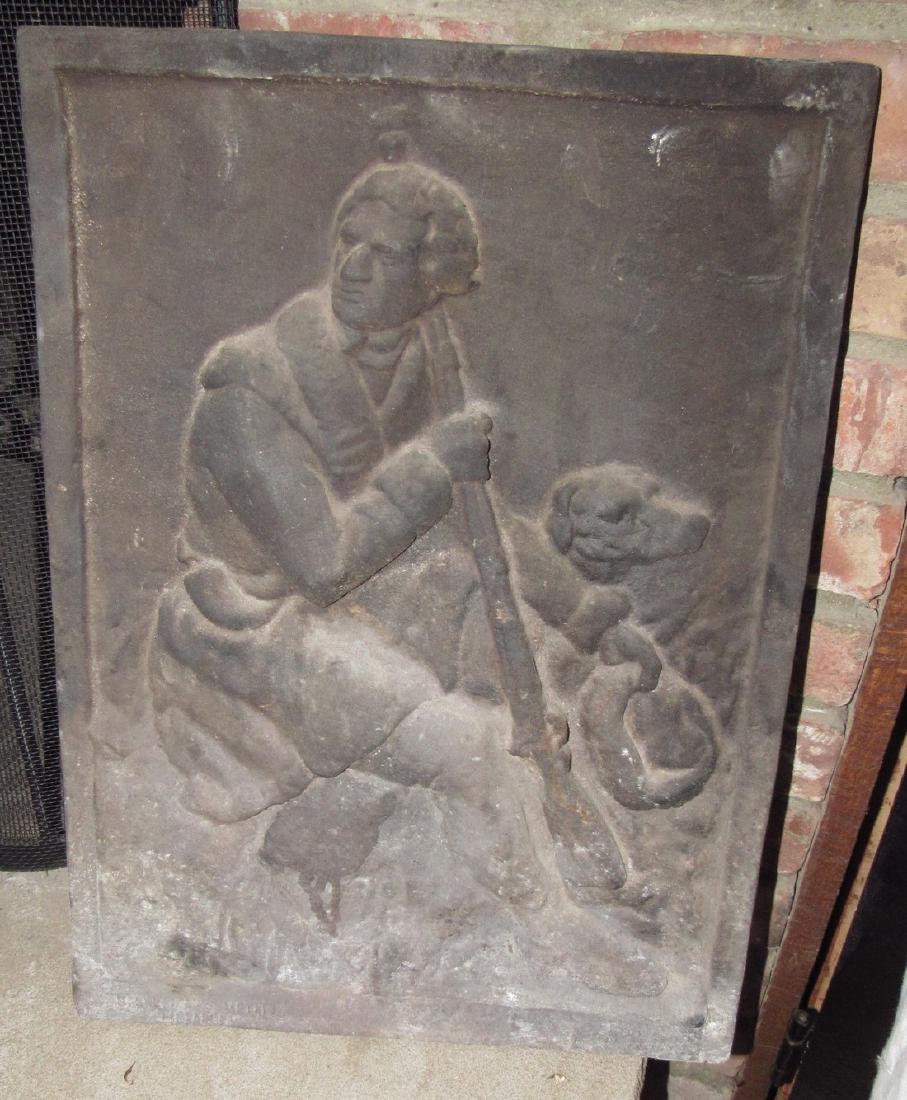 U.S.S Metal Antique Cast Iron Fireback (1 of 4)