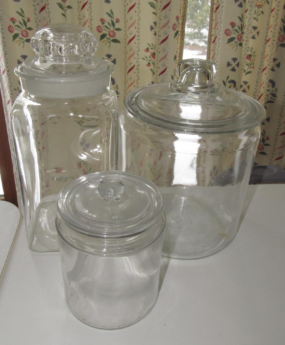 3 Candy Jars: Tallest is approx. 11 1/2" tall.