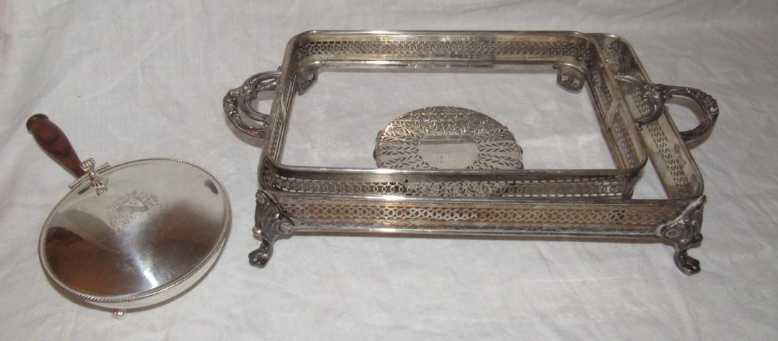 Silver Plate Sauce Pot & Casserole Holders (1 of 3)