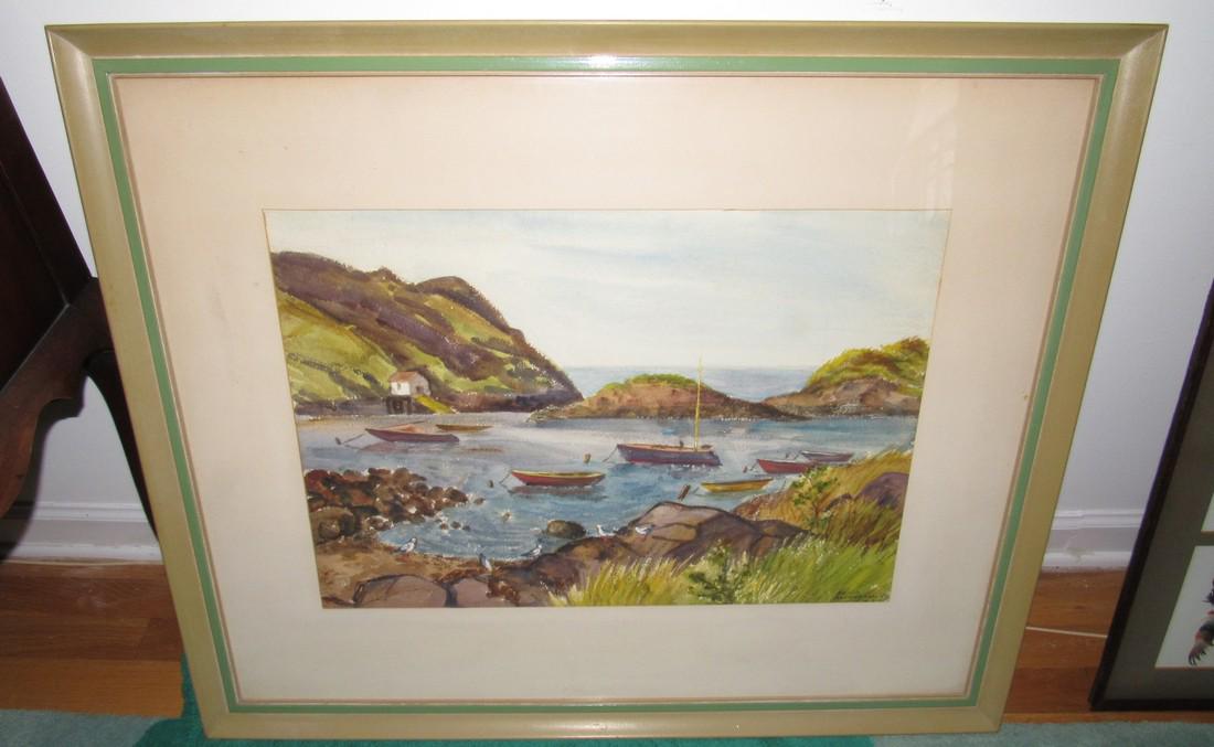 Aurilla Auschenbach 1944 Watercolor Painting (1 of 5)