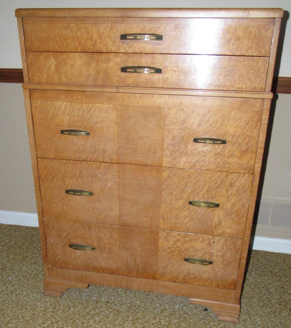 Art Deco High Chest Dresser (1 of 4)