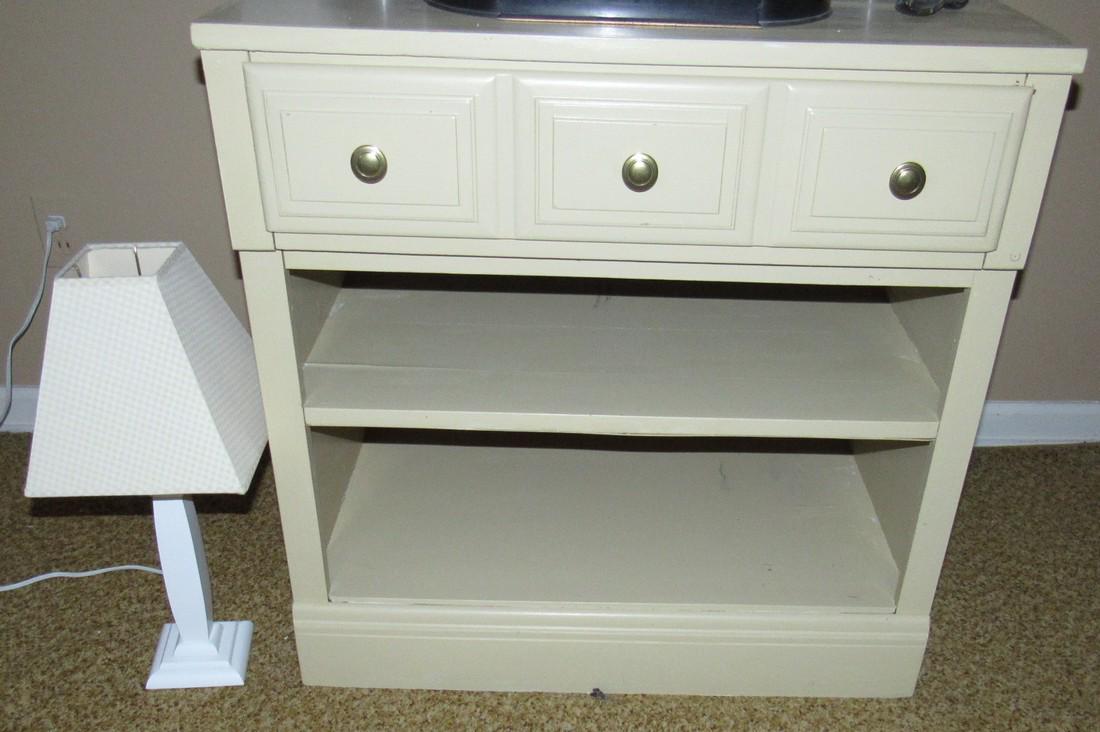 JB Vansciver Cabinet & Lamp: Approx .18" x 30" x 30".