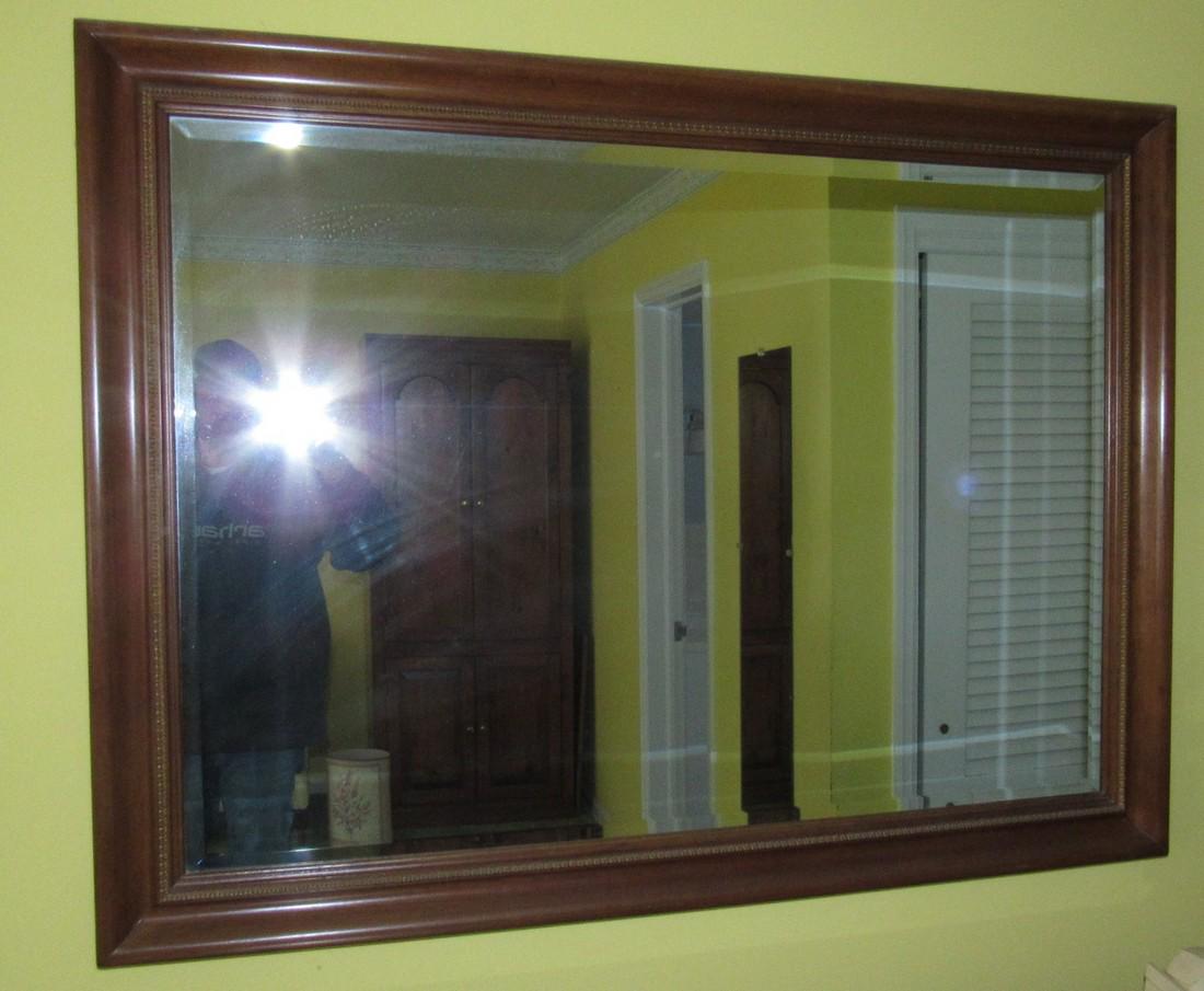 Large Beveled Edge Wall Mirror (1 of 2)