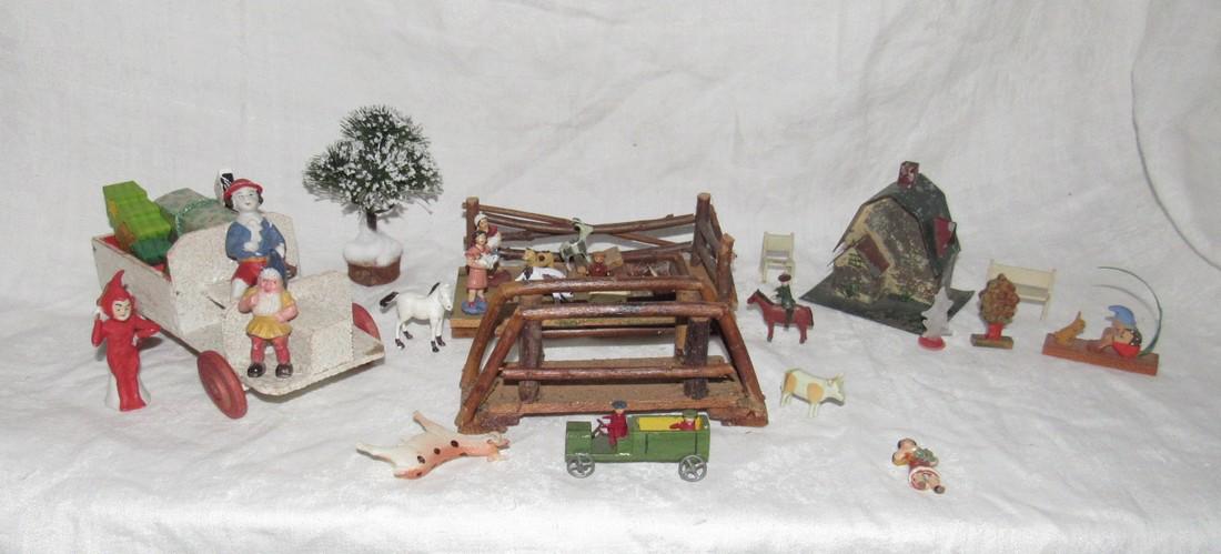 Vintage Christmas Miniatures Putz Wooden Truck (1 of 6)