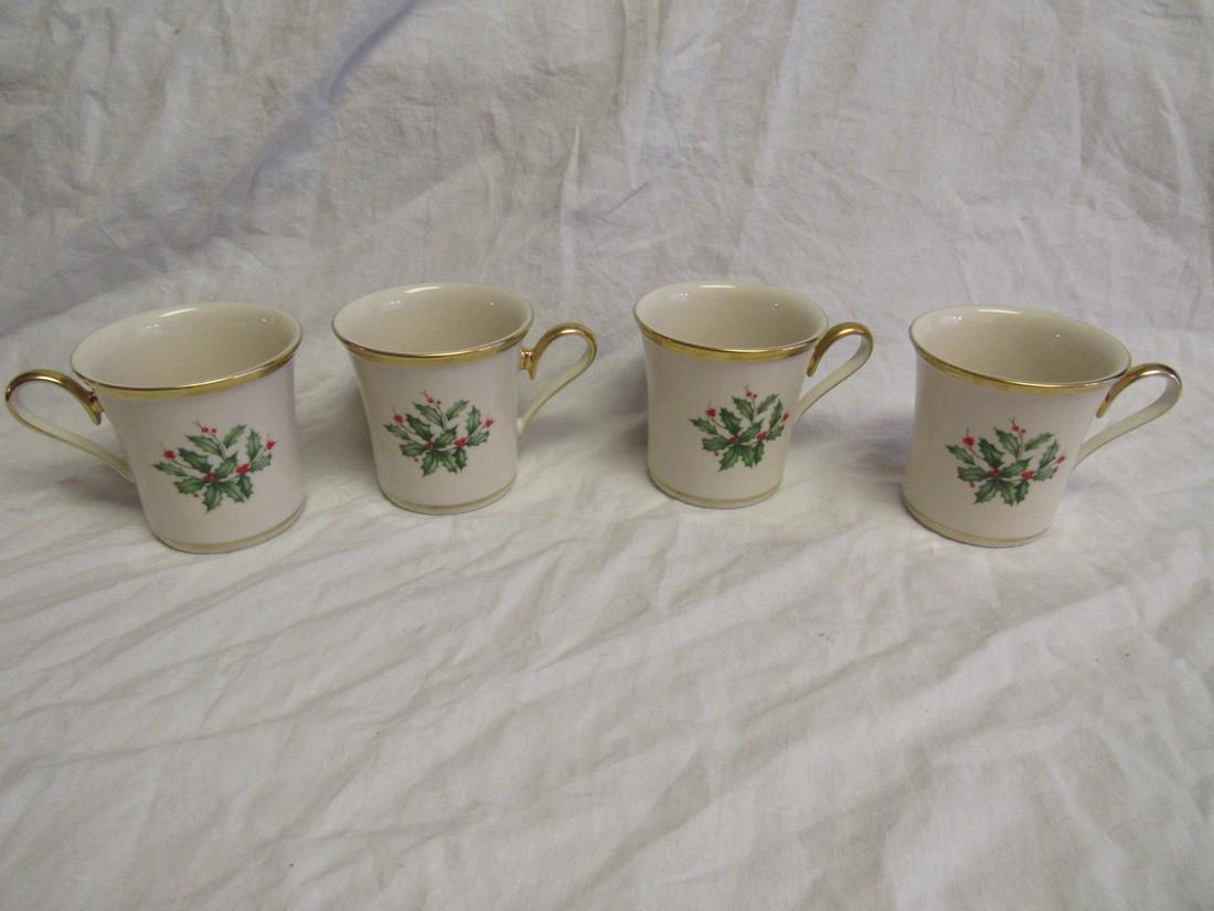 Lenox Christmas Holly Coffee Cups (1 of 2)