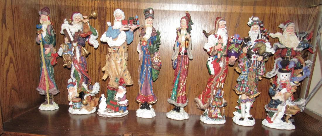 8 Lenox Santa Clauses: Approx. 13" tall