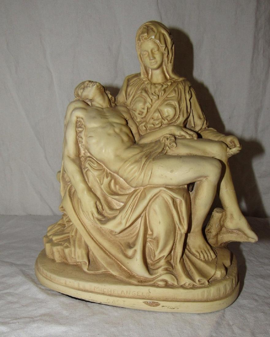 Michelangelo Plaster Sculpture: Approx. 8" tall