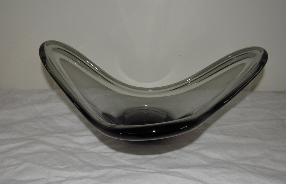 Holmegaard Art Glass Bowl: Approx. 13 3/8" across and 4 7/8" tall