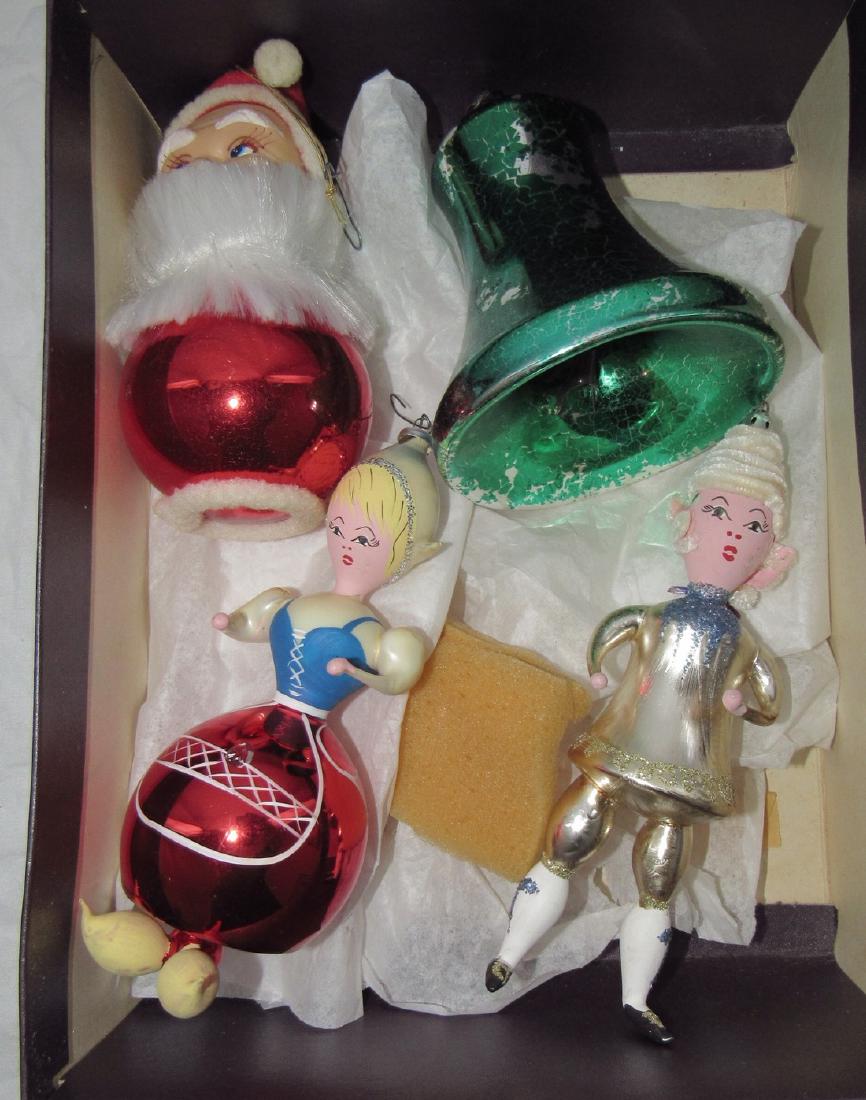 4 Vintage Christmas Ornaments: Getting all 4 pictured. People are approx. 6 1/4" long
