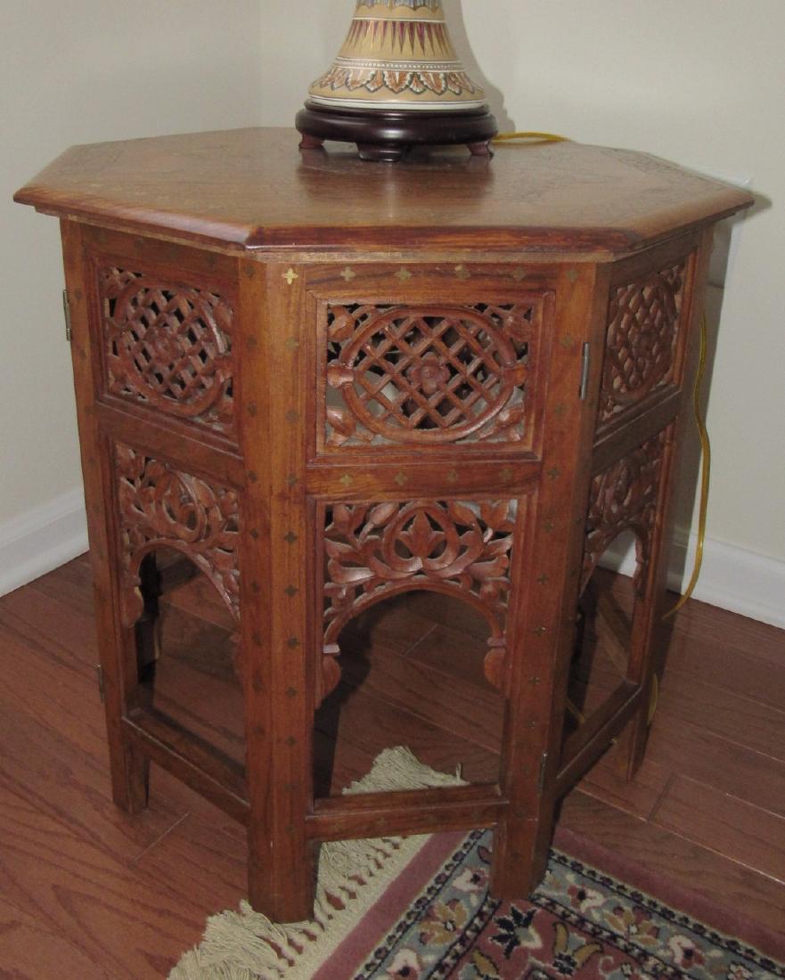 Brass Inlay Lamp Stand (1 of 2)