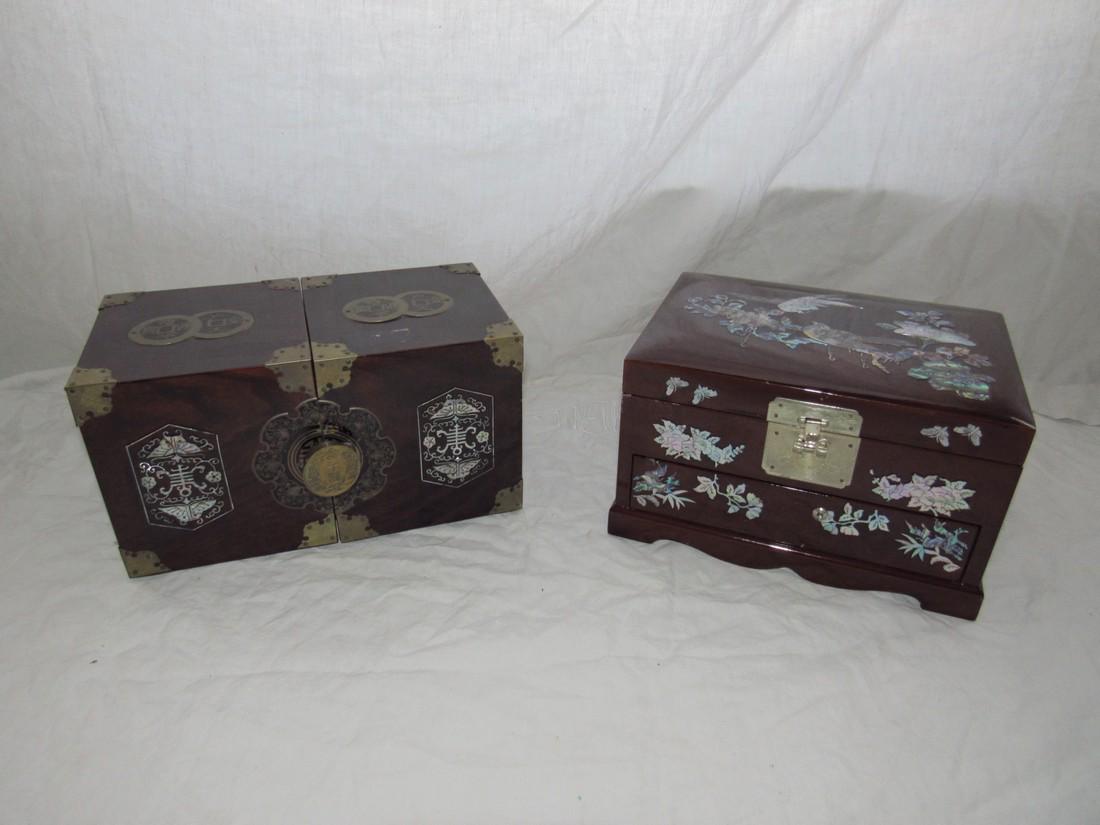 2 Oriental Style Jewelry Boxes with Mother of Pearlt (1 of 8)