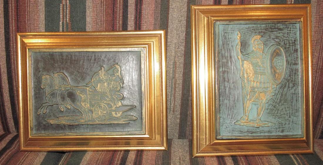 Gold Bronze Roman Wall Plaques (1 of 4)