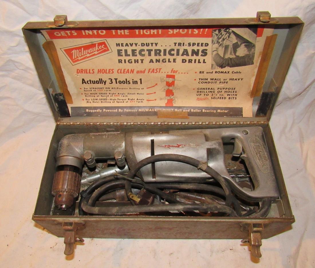 Vintage Milwaukee Bf 312 Right Angle Drill