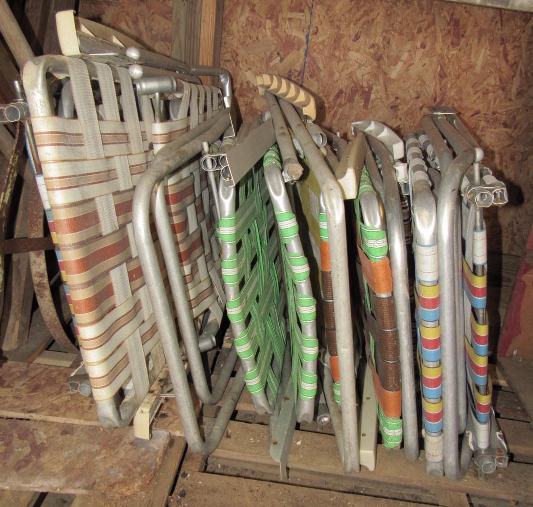 5 Aluminum & 3 Lounge Folding Chairs (1 of 1)