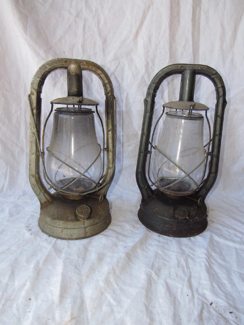 2 Dietz Monarch Tubular Barn / Railroad Lanterns (1 of 1)