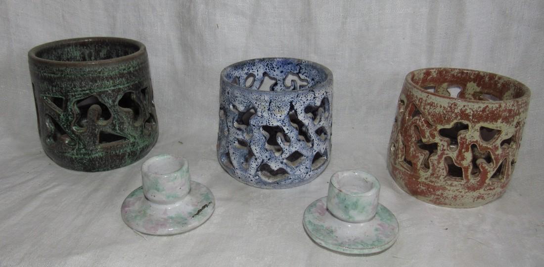 Cole Sanford Pottery Candle Holders (1 of 2)