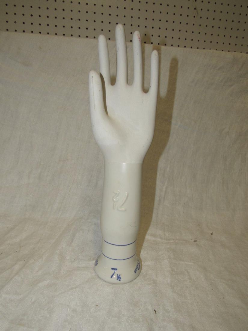 General Porcelain Glove Mold Ring Holder: Approx. 14 1/2" tall
