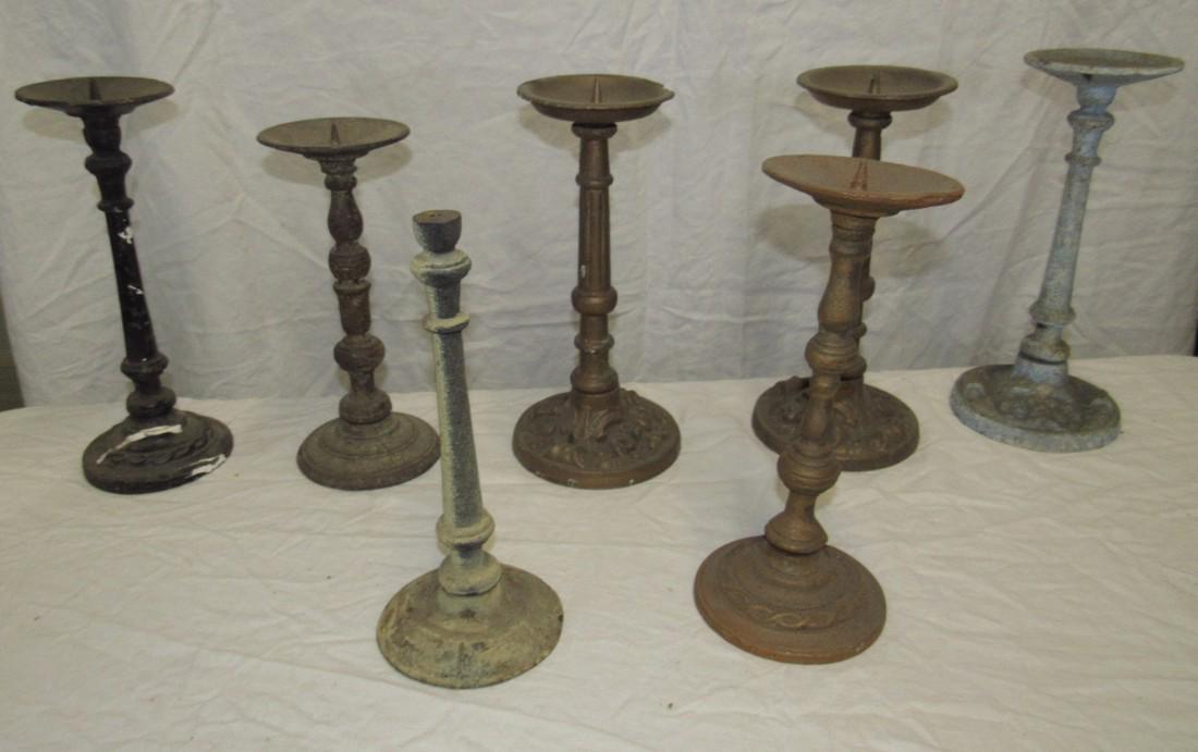 7 Cast Iron Candle Holders (1 of 7)