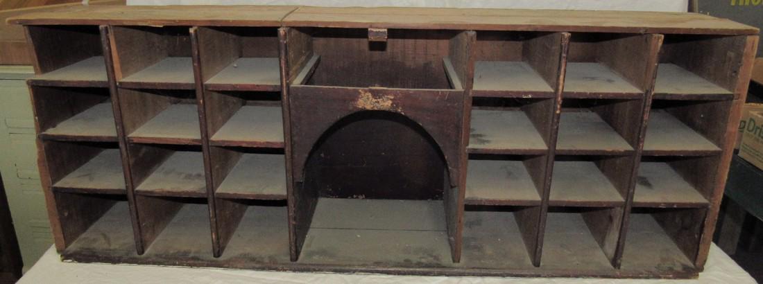 1901 Montfort Rolltop Desk Cubby Hole Piece: Approx. 9 1/2" x 43 1/2" x 16" tall