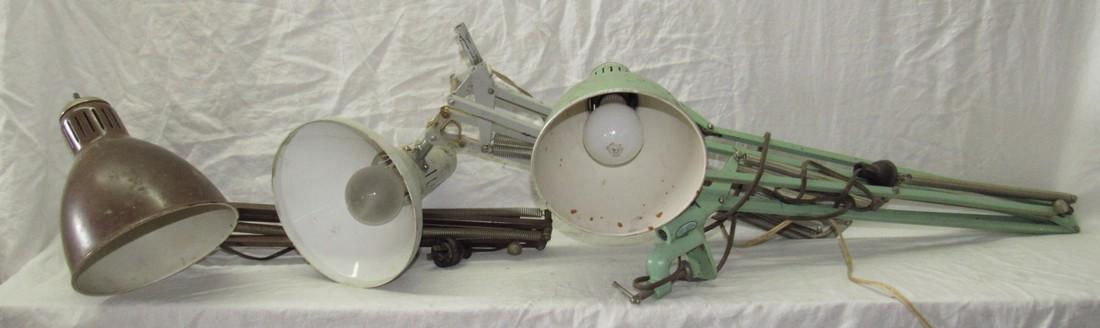 3 Adjustable INDUSTRIAL Drafting Table Lights (1 of 2)