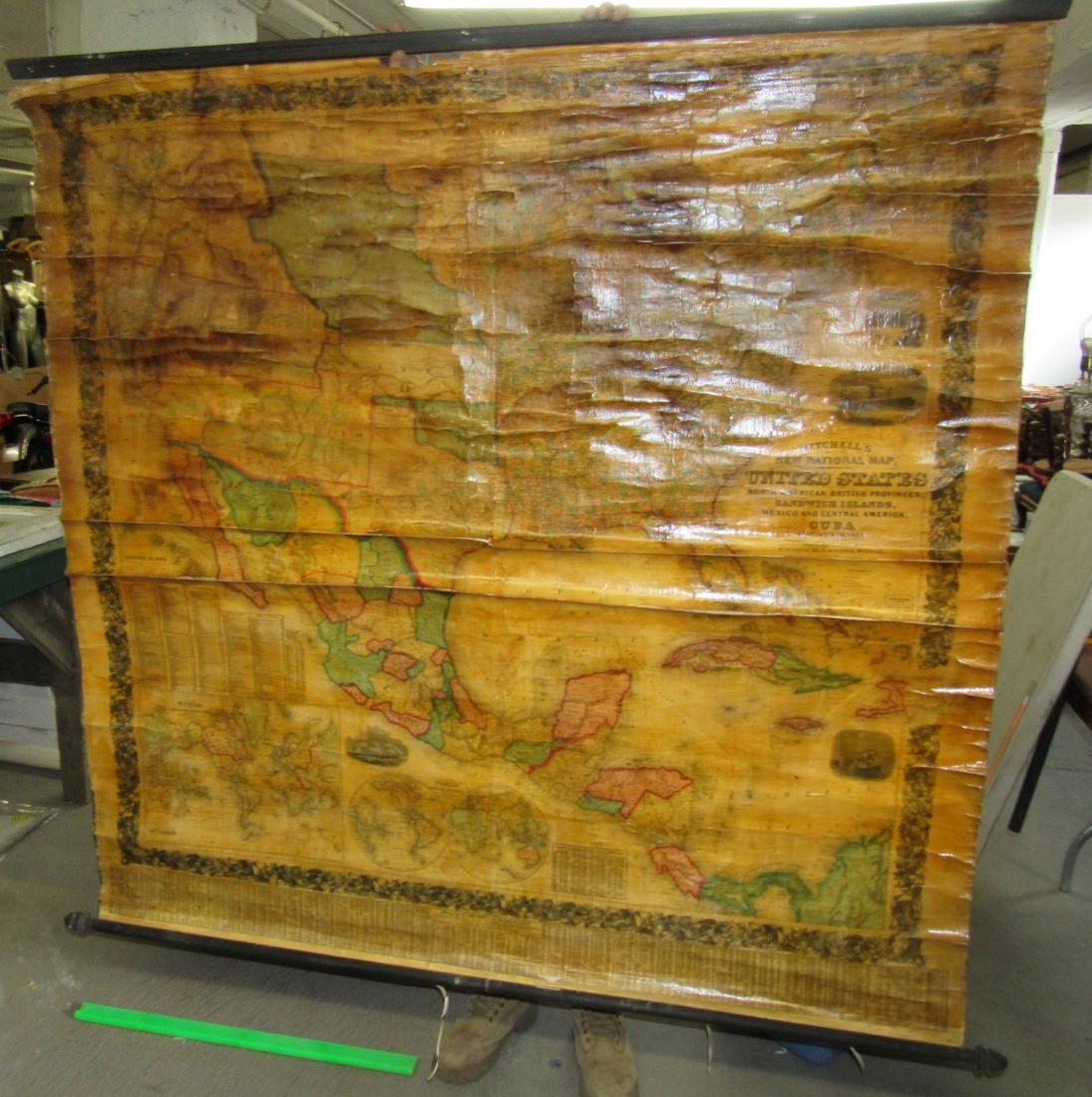 1850 Map of the World Augustus Mitchell (1 of 7)