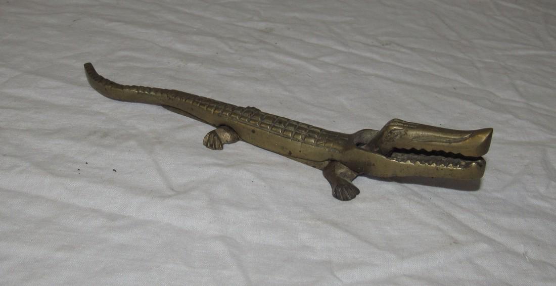 Brass Alligator Nut Cracker (1 of 2)