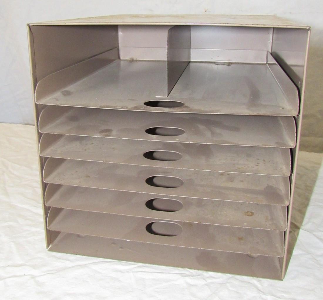 Vintage Industrial Paper Letter Holder Bin (1 of 3)