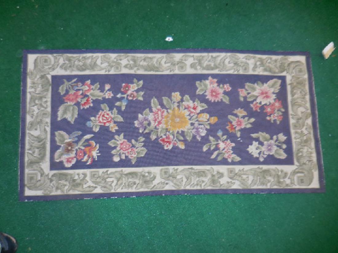 Needlepoint Rug Runner: 23.5" x 47"