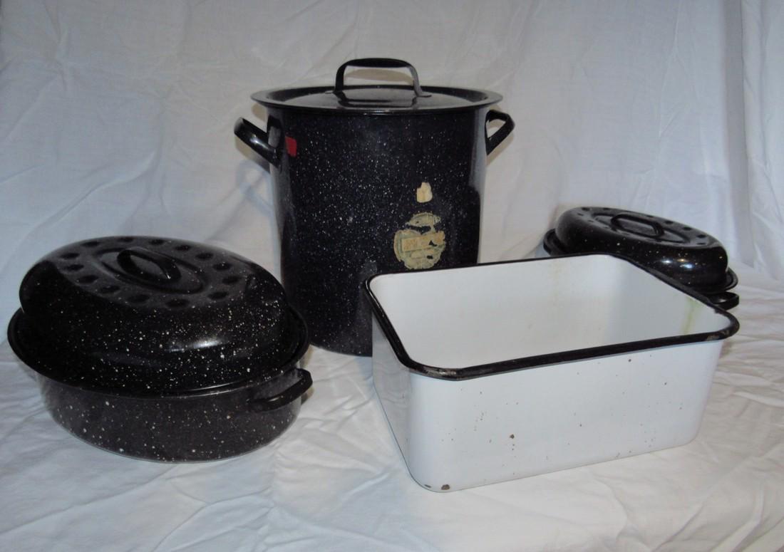 Agateware Roasters Pot & Pan (1 of 1)