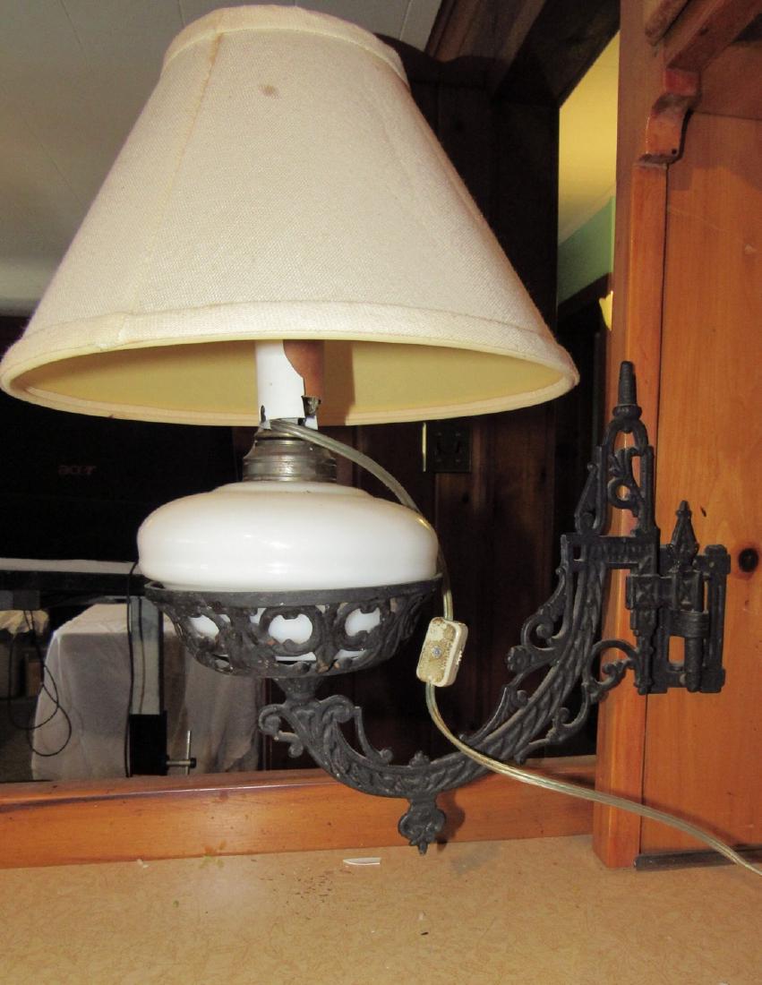 Electrified Oil Lamp & Wall Bracket (1 of 2)
