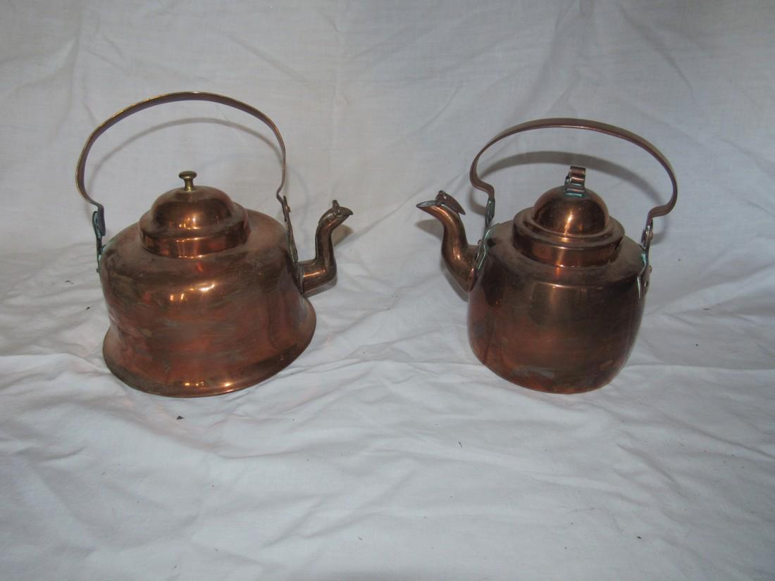 2 Copper Teapots (1 of 2)