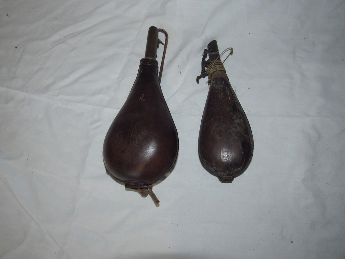 2 Leather Powder Flasks (1 of 4)