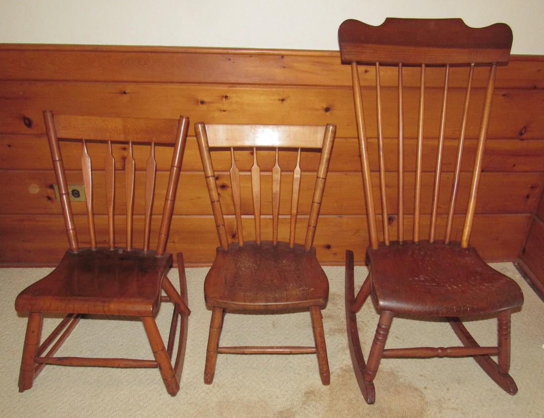 Racker & Childs Plank Seat Rocker Chair: Getting all 3. All sturdy