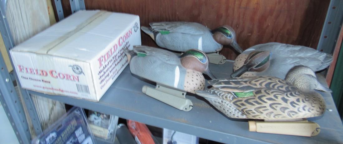 Greenhead Gear Winged Teal Drakes & Hen Decoys: Duck Hunting Decoys and comes with box of corn