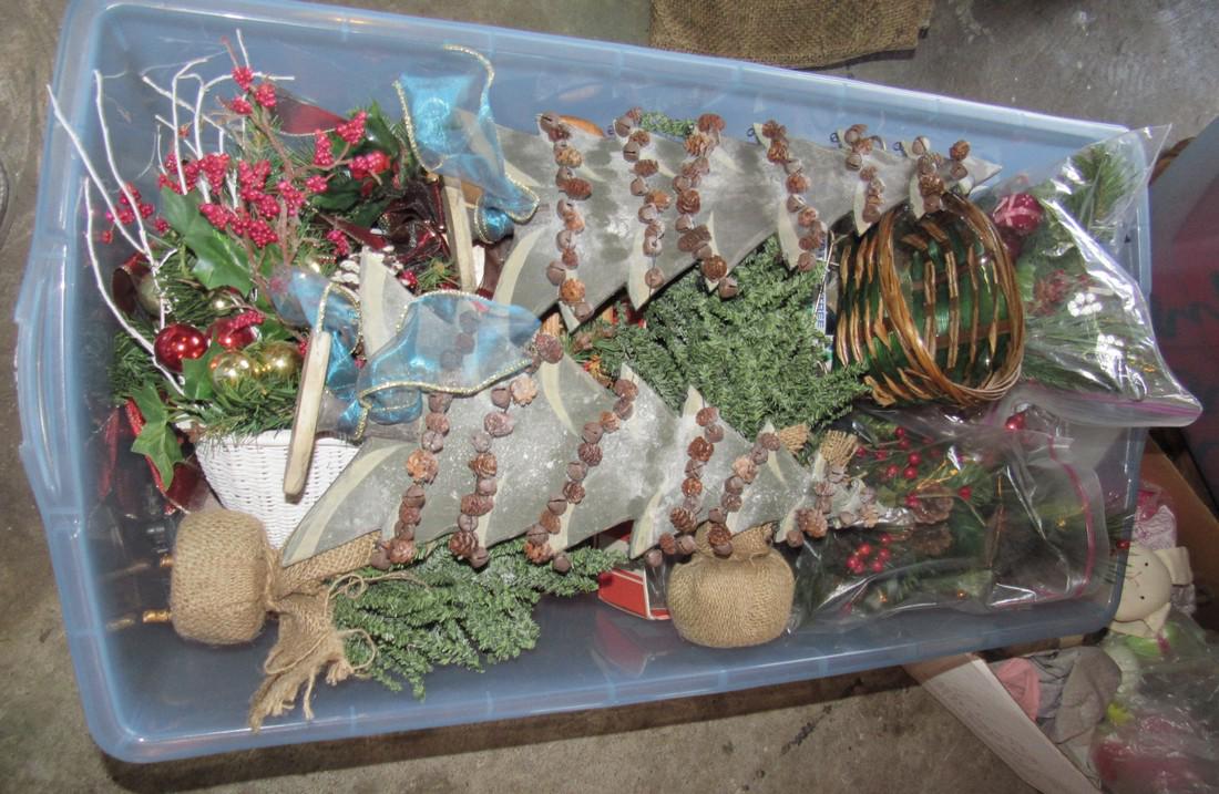 5 Totes of Christmas Ornaments Decorations & Tree (1 of 7)