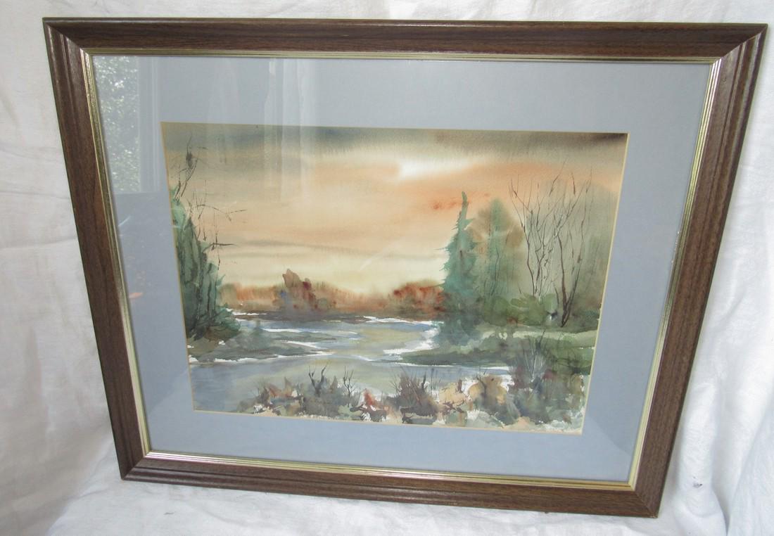 Henry Peterson ? Watercolor Painting: Approx. 18" x 22".