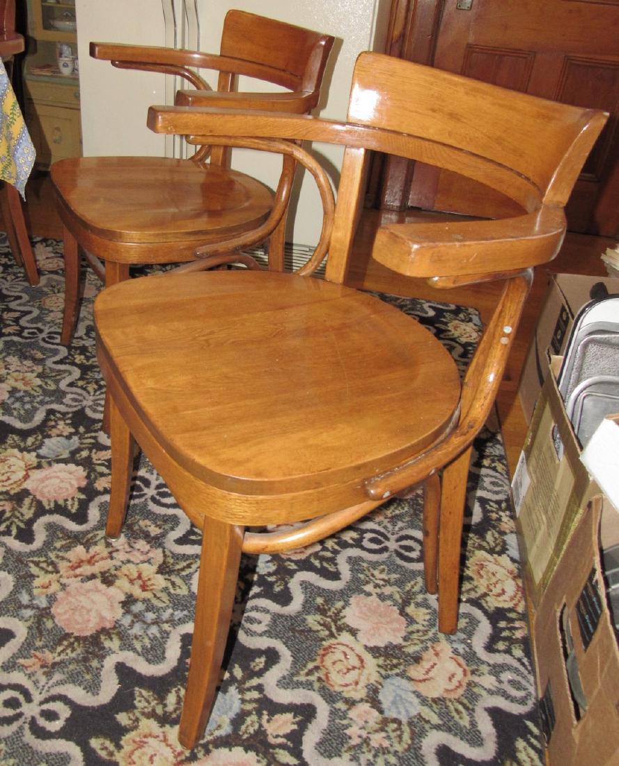 5 Thonet Bent Wood Arm Chairs: 5 Chairs