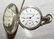 Elgin Coin Silver Pocket Watch w/ 1/10 14k Gold Chain - 7