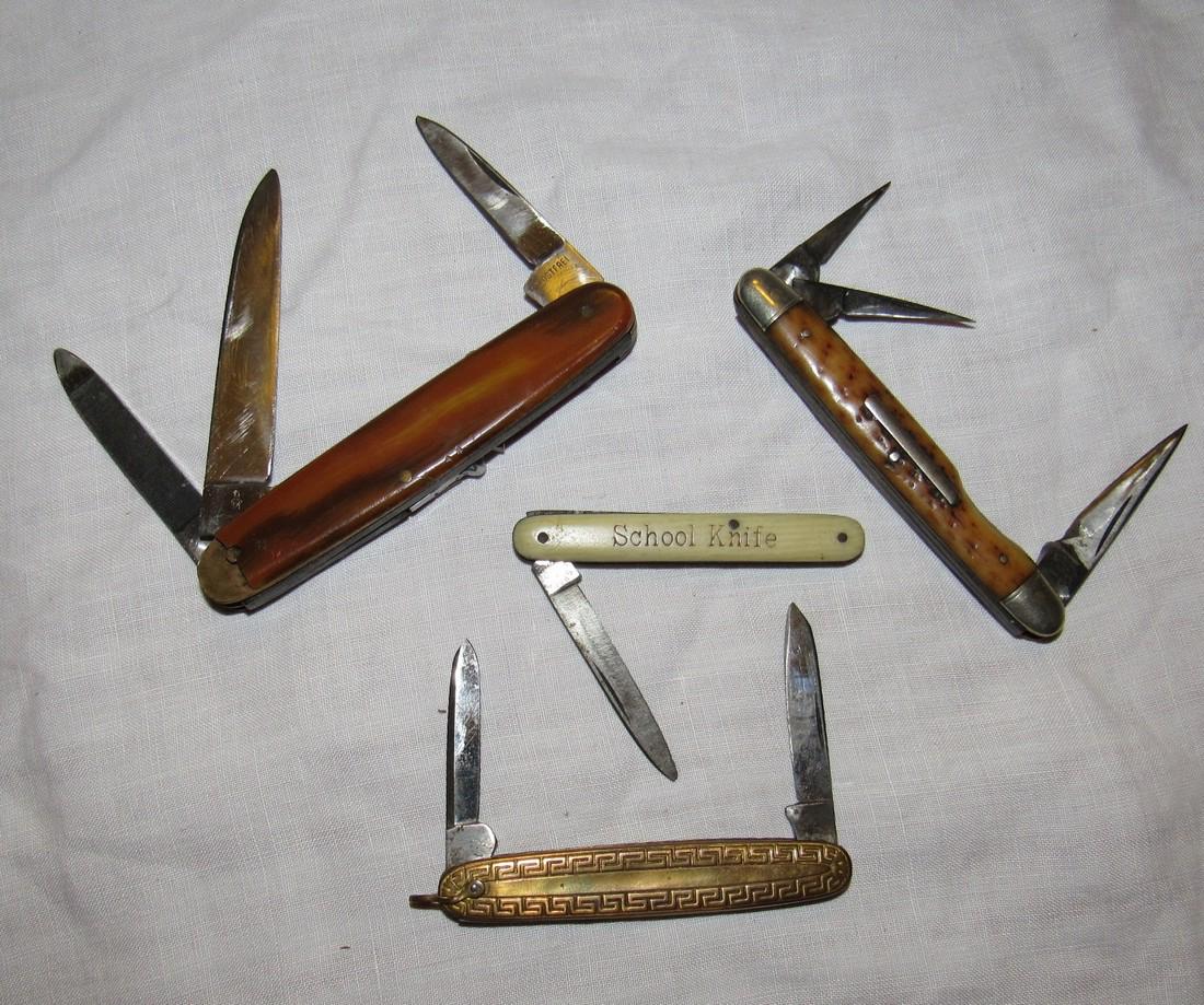 Walden Rostfrei Graef Schmidt School Knife: Getting all 4 pictured. The Rostfrei does have damage.