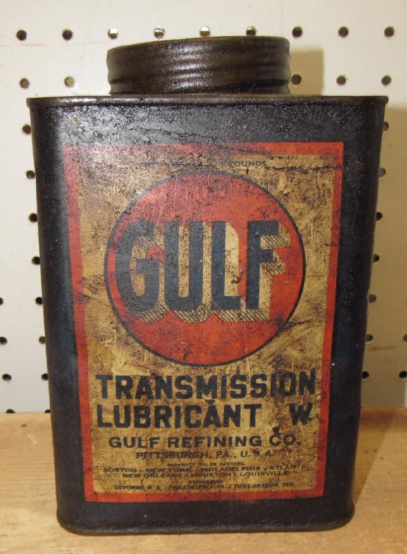 Gulf Transmission Lubricant 5 Pound Oil Can (1 of 4)