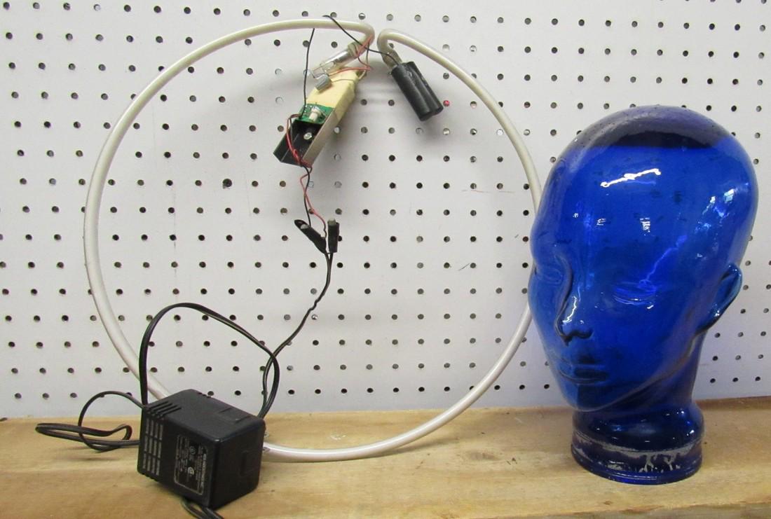 Cobalt Blue Glass Mannequin Head (1 of 4)