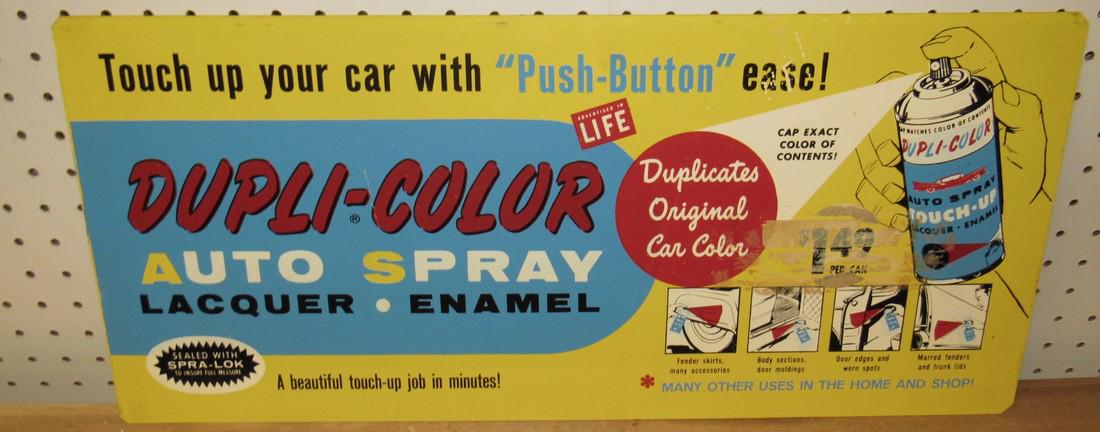 ヴィンテージ 看板 アメリカ DUPLI-CULOR AUTO SPRAY 両面 ヴィンテージ 看板 アメリカ DUPLI-CULOR AUTO SPRAY 両面