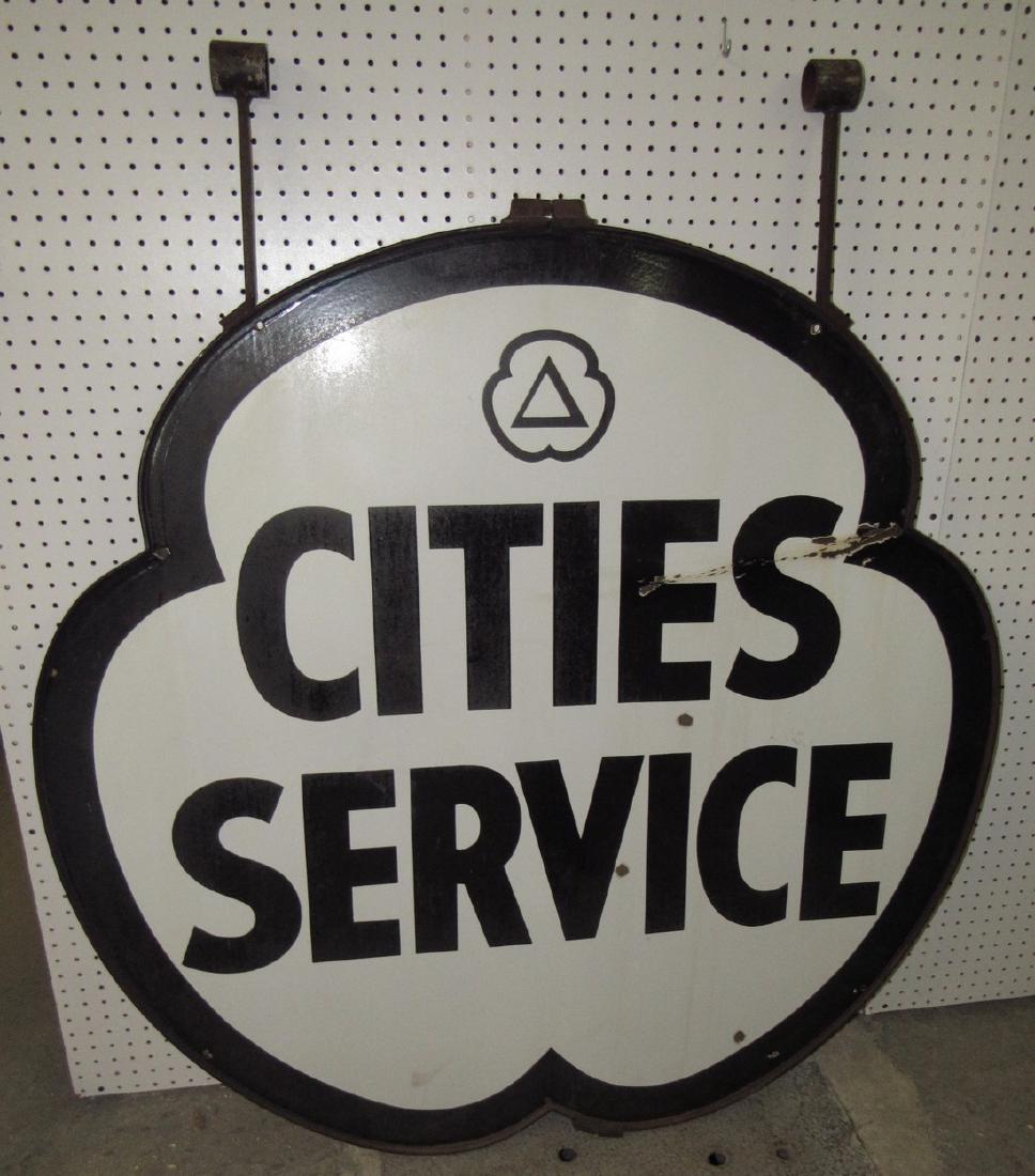 Cities Service Double Sided Clover Sign (1 of 7)