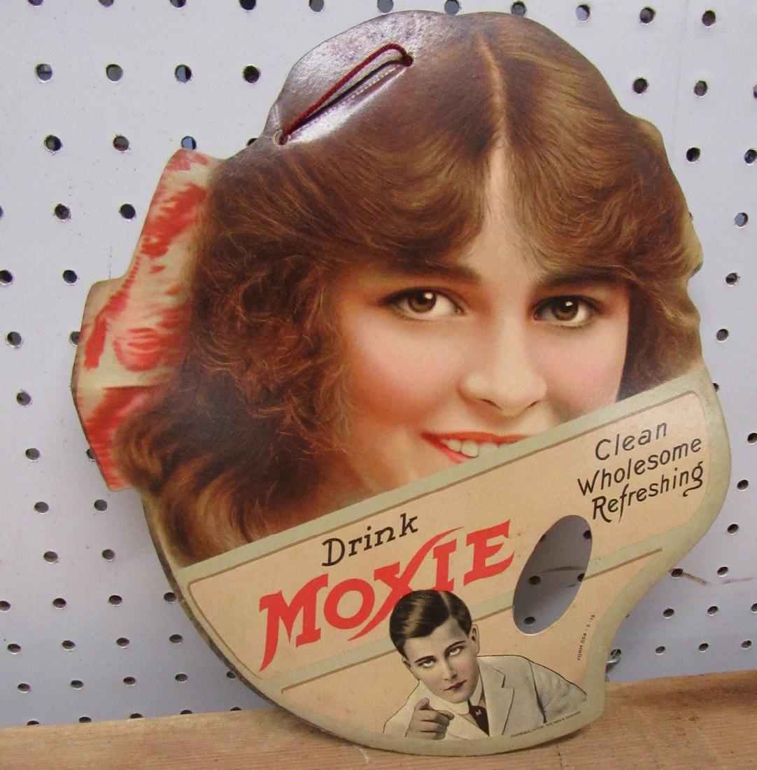 Early Drink Moxie Soda Cardboard Sign (1 of 3)