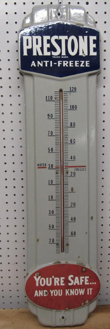 Prestone Anti-Freeze Thermometer Porcelain 36" Tall (1 of 4)